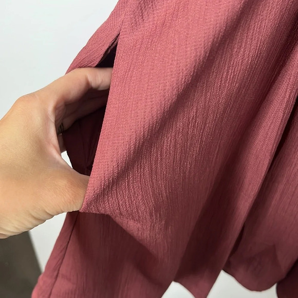 BCBGeneration Juto Kimono Sleeve Mauve Faux Wrap Dress - Picture 3 of 6